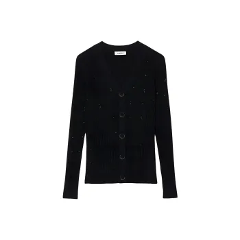 Sandro Rhinestone embellished Cardigan