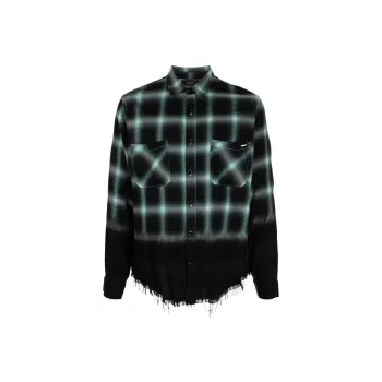 AMIRI Dip Dye Shadow Plaid Shirt