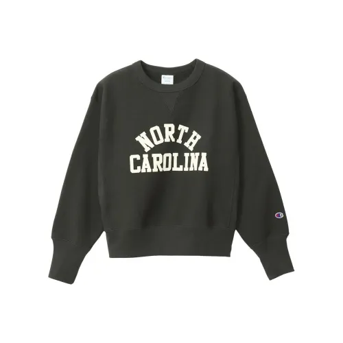 Champion Reverse Weave FW24 Sweatshirt Women's Beige Black