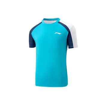 LiNing Tennis Series Tennis Top Men's Light Aqua Blue
