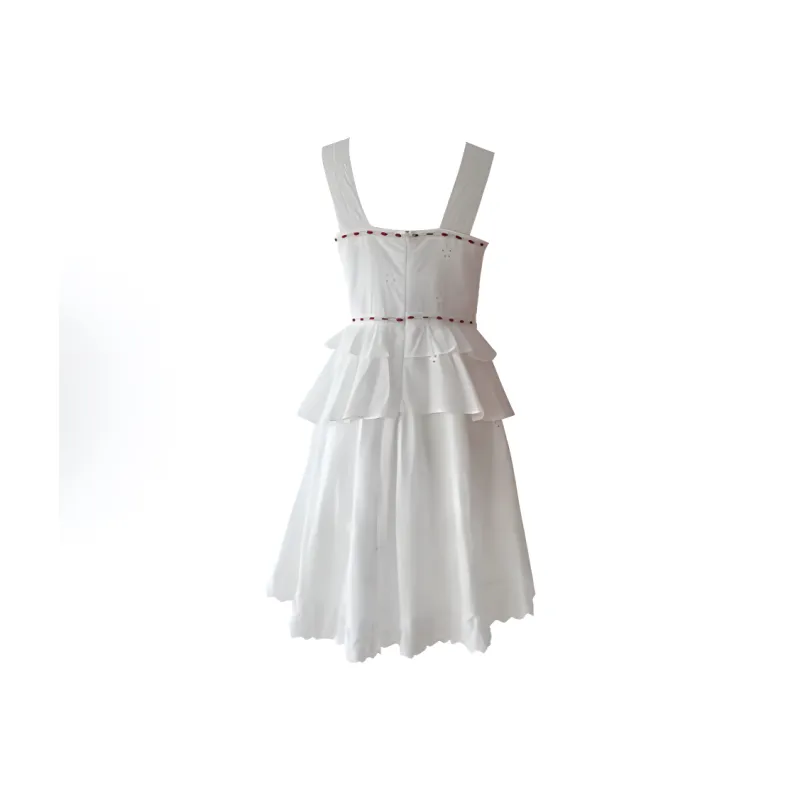 AHDO Slip Dress Women's Red White-1