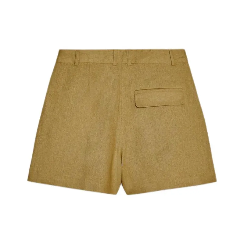 ZARA Casual Shorts Women's Yellow Green-1