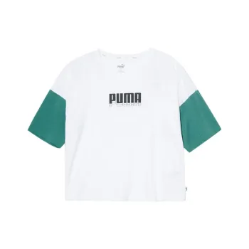 PUMA Drop Shoulder Sleeve T Shirt Women's PUMA White