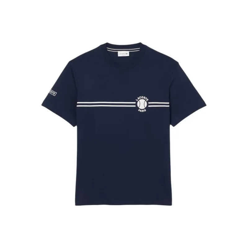 LACOSTE Printed Embroidered T shirt-3