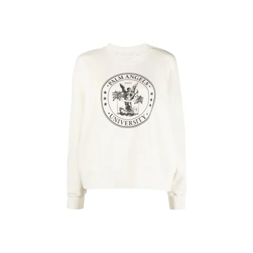 PALM ANGELS College Classic Crewneck Butter/Black