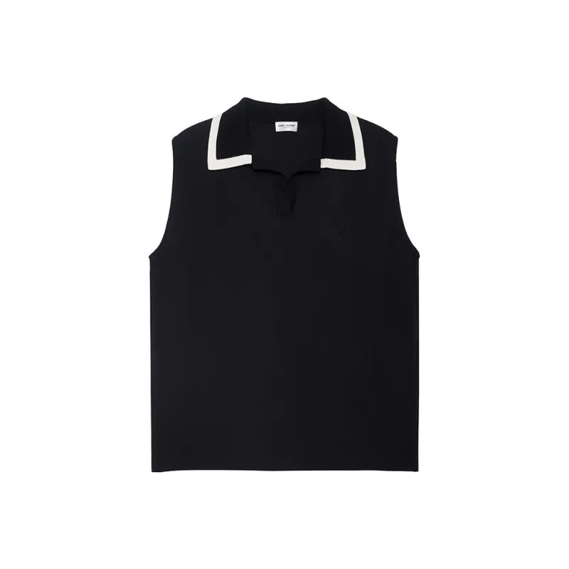 SAINT LAURENT Polo Shirt Women's Black-0