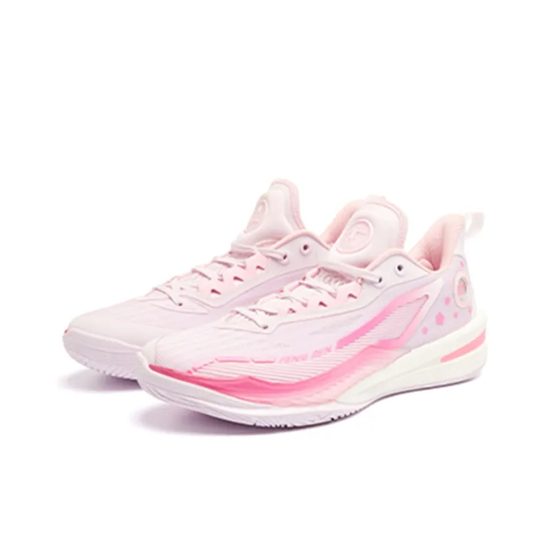 QIAODAN Cushioning Abrasion Resistant Breathable Low Top Basketball Shoes Men's Clear Sky Pink Electric Glow Pink-2