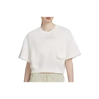 Nike Drop Shoulder Sleeve T Shirt Women's Sail White