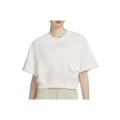 Nike Drop Shoulder Sleeve T Laufschuhe Women's Sail White