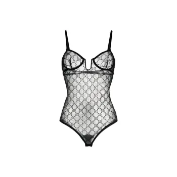 GUCCI Gg Tulle Bodysuit