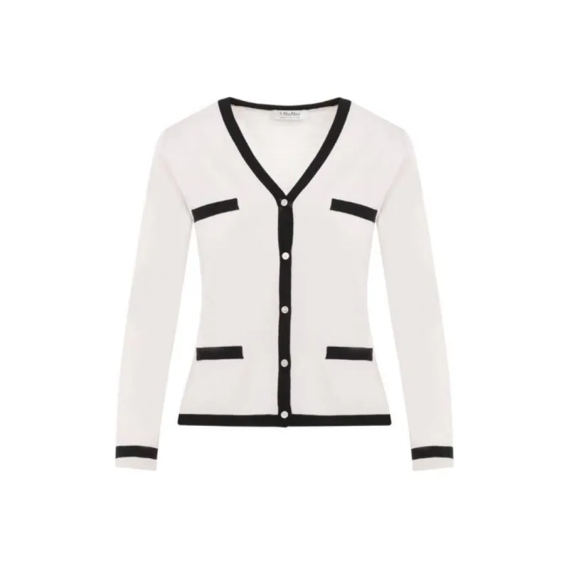 'S MAX MARA V Neck Buttoned Cardigan-0