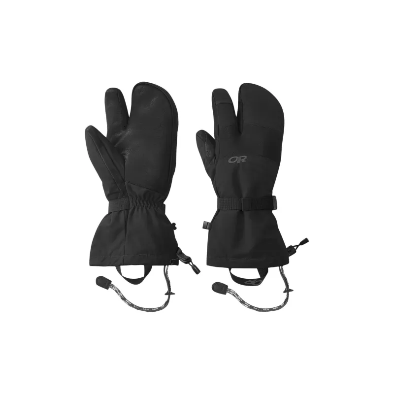 Outdoor Research Leather, Nylon, Wool, Polyester, Elastane Gloves Men's Black-0