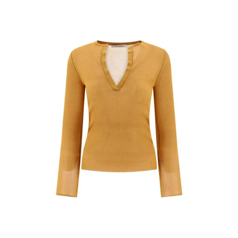 MaxMara Saggina V Neck Long Sleeved Jumper-0