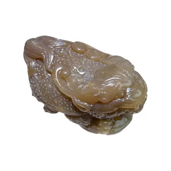 BUDOUXIAOAI Hetian Jade Handheld Piece Sugar Jade Unisex