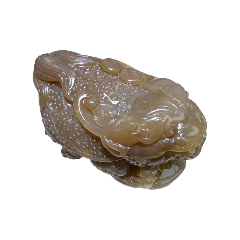 BUDOUXIAOAI Hetian Jade Handheld Piece Sugar Jade Unisex-0