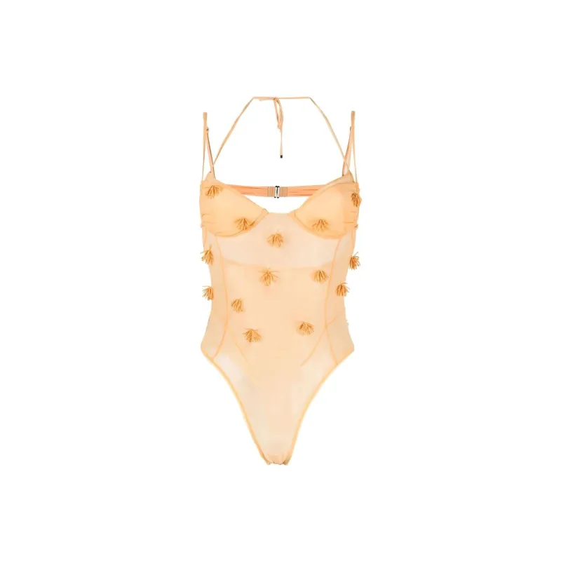 Jacquemus Bodysuits Women's Honey Citrus Orange-0