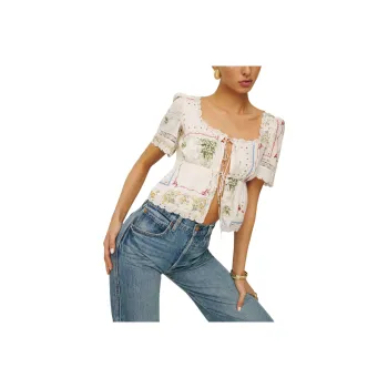 REFORMATION Margot Top T-Shirt Women's Multicolor