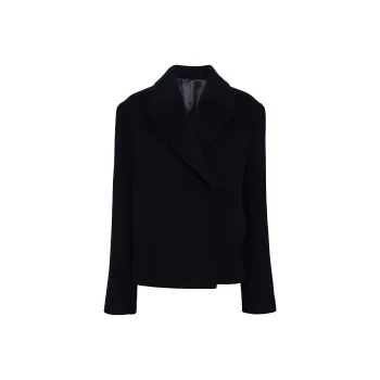 TOTEME Double-Breasted Cropped Peacoat