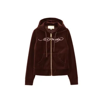 Ed Hardy Sweatshirts Women's Iced Mocha Brown E1ODW031