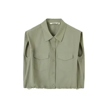 H'S x Faint Shirt Women's Green Khaki