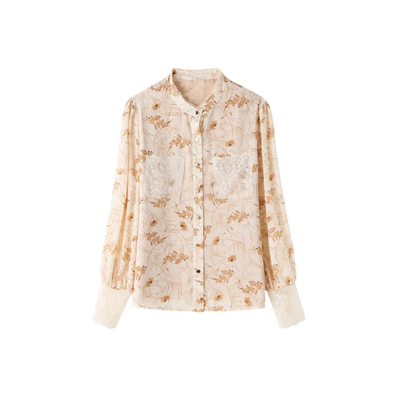 H YXIANG Chiffon Shirts Women's-0