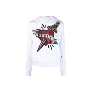 PHILIPP PLEIN Graphic print Cropped Hoodie