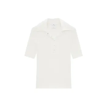 COURREGES Ac Ribbed knit Polo Shirt
