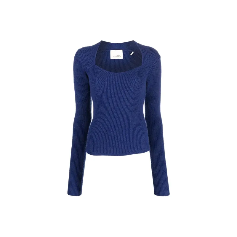 ISABEL MARANT Squared Neck Knit Top-0