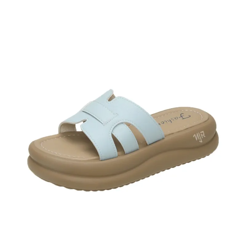NANJIREN Cut Out Quiet Slip Resistant Odor Resistant Abrasion Resistant Quick Dry Antibacterial Slide Slippers Women's-8