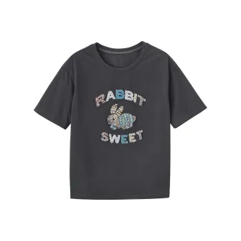 XIANGYING T Shirts Women's Gray
