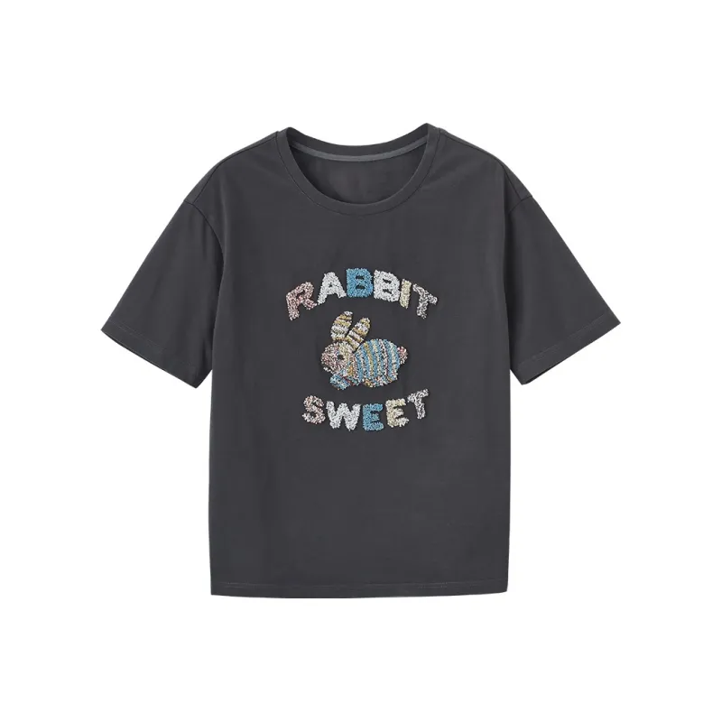 XIANGYING T Shirts Women's Gray-0