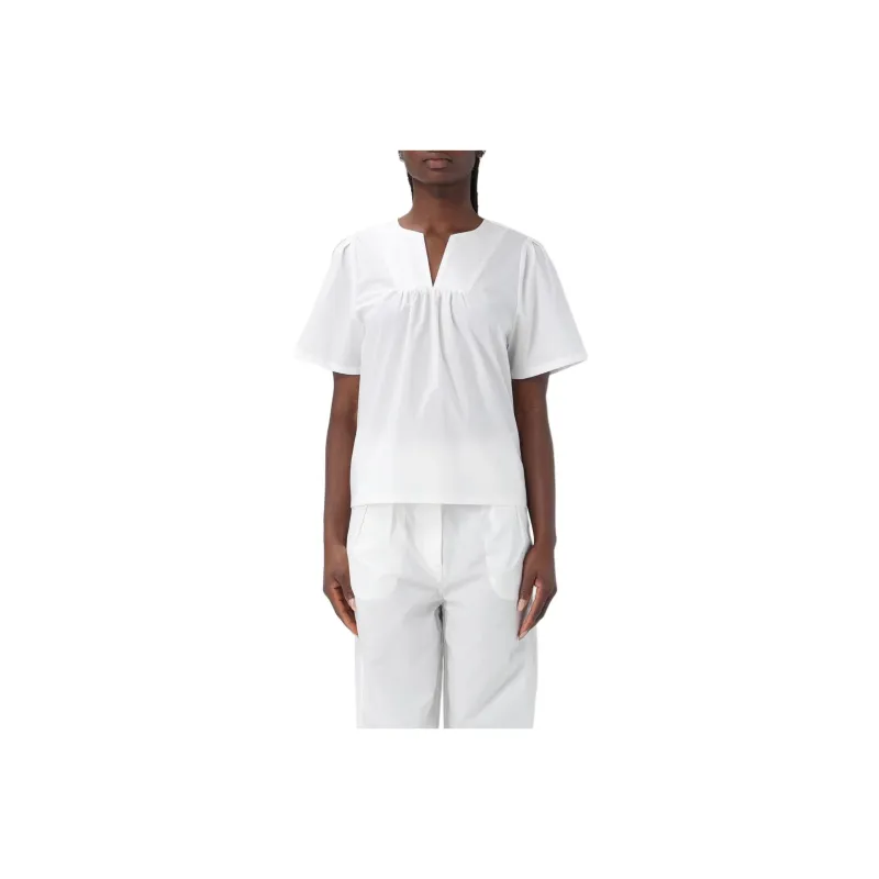 WOOLRICH V Neck Straight Hem Blouse-0
