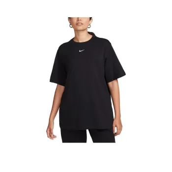 Nike Sportswear Women's Logo Crewneck Loose Fit T Shirt Black
