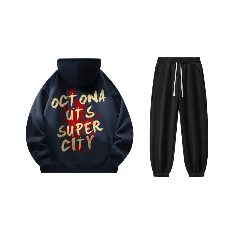 Small Columns Under The Sea Sweatshirt Set Unisex-2
