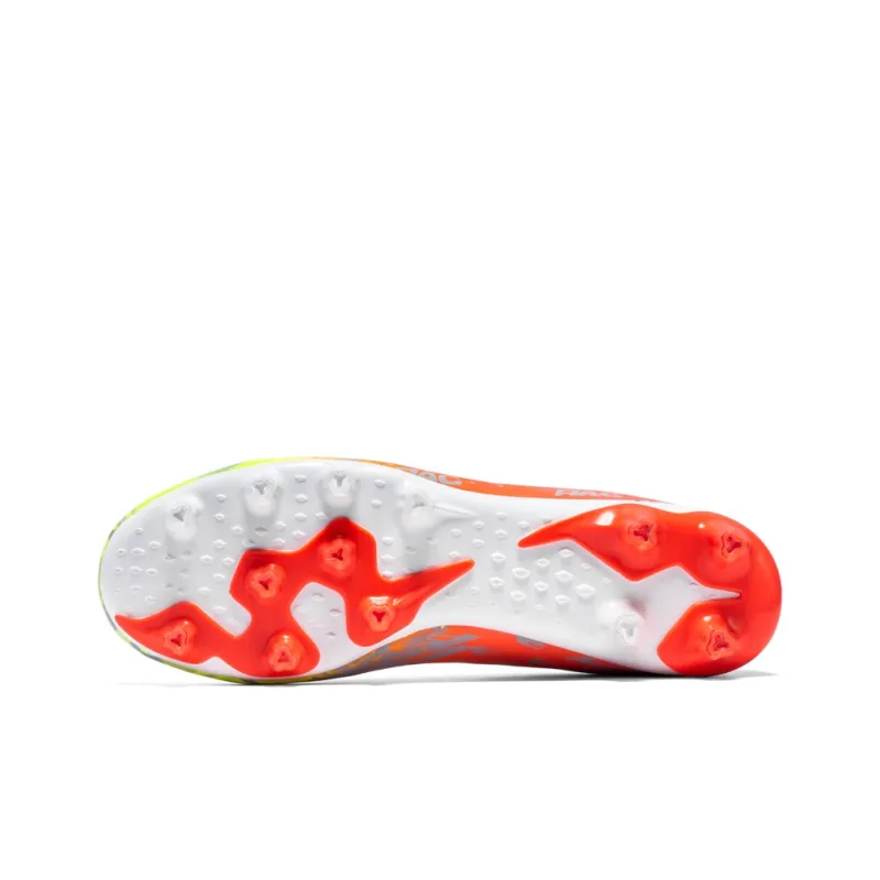Binary FG Firm Ground Cushioning Lightweight Slip Resistant Soccer Shoes Unisex Orange-4