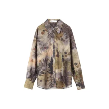 BLUEerror Shirt Women's Plant Resist Dyeing