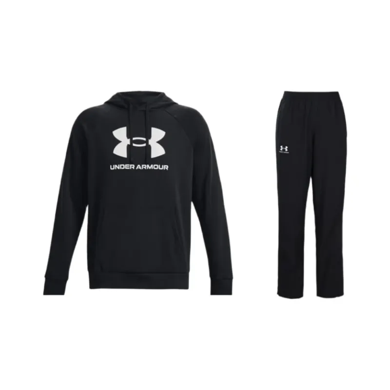 Under Armour Rival Fleece Sweatshirt Set Men's Black-0