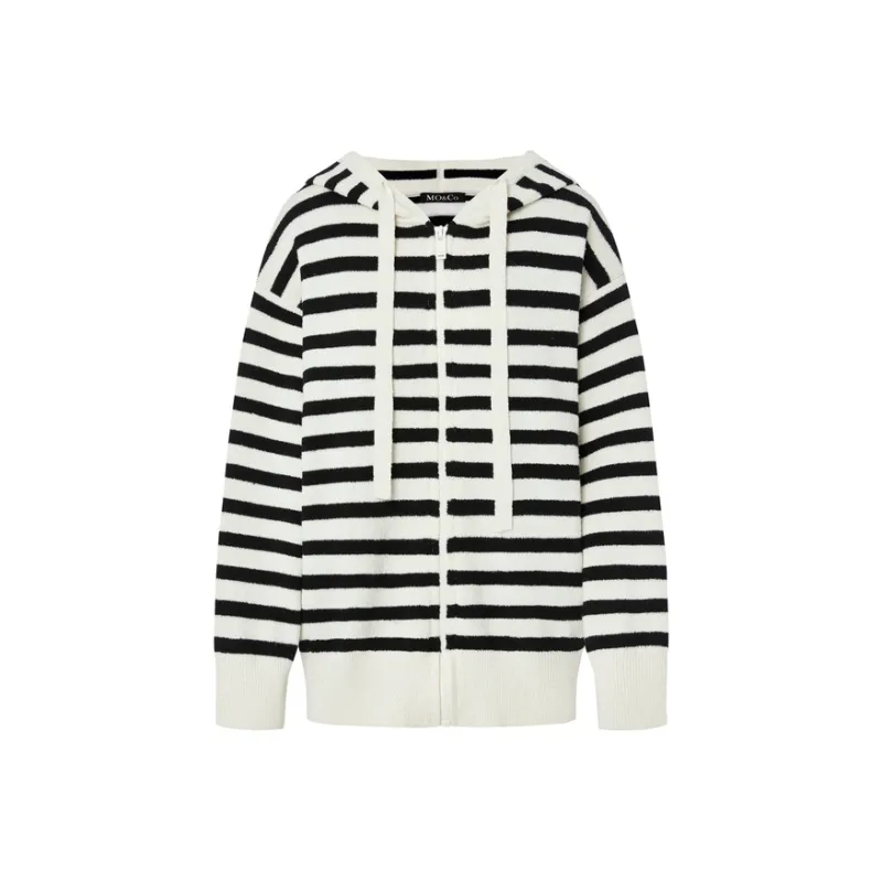 MO&CO Knitwear Women's Black White Stripes-0