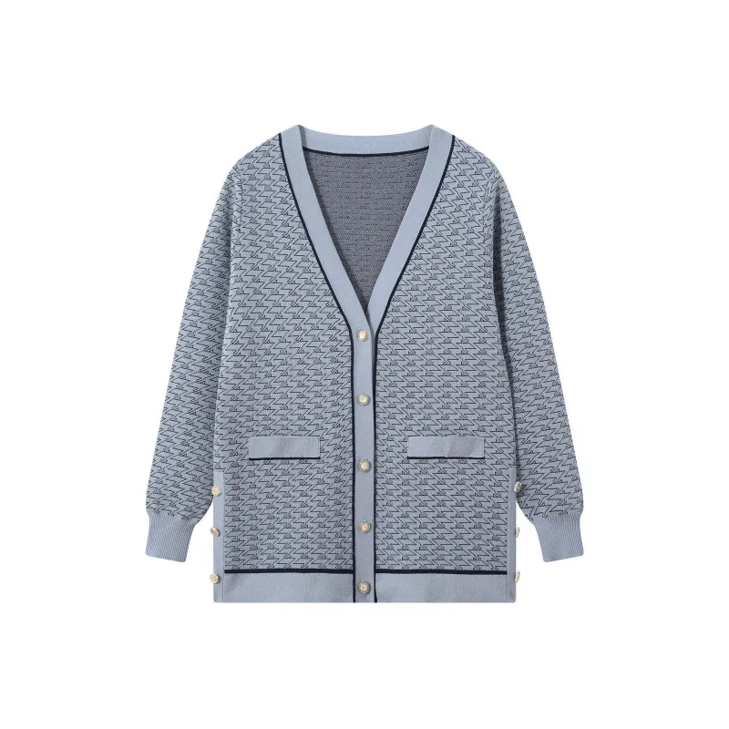 FINITY Knitwear Women's Blue Jacquard-0