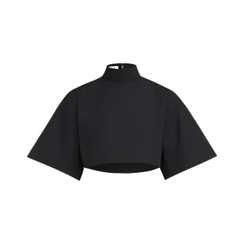 Alaia Highneck Poplin Top