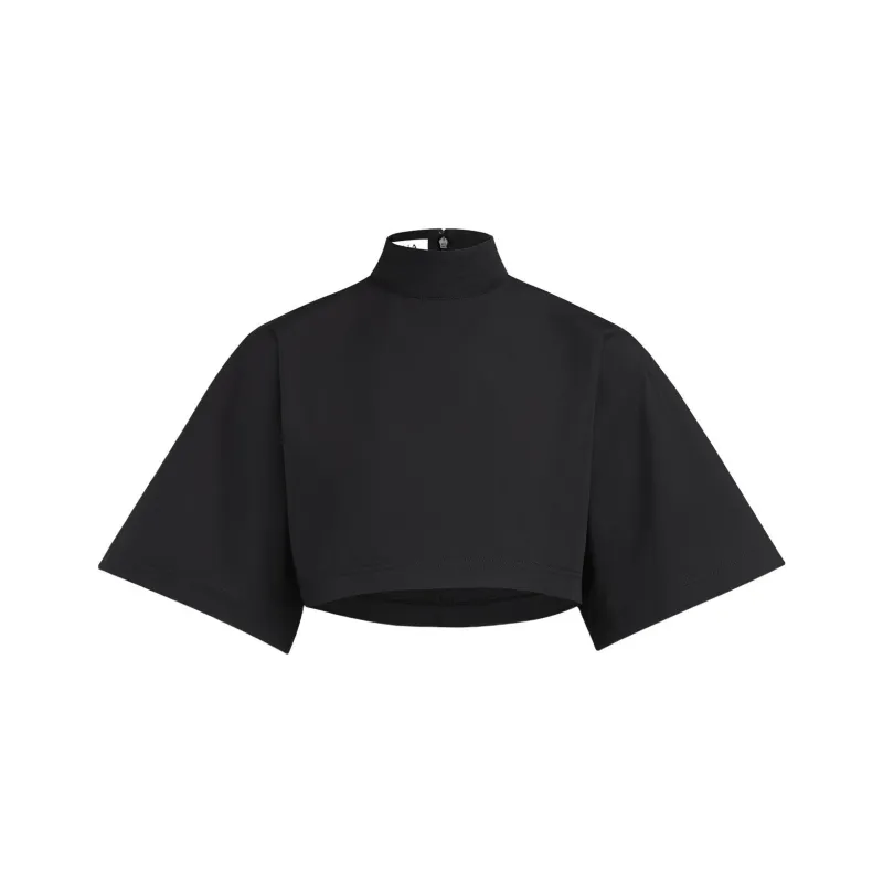 Alaia Highneck Poplin Top-0