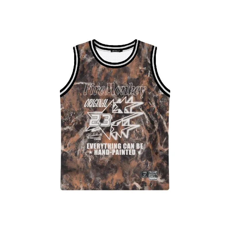 FireMonkey Basketball Jersey Unisex Tan-0
