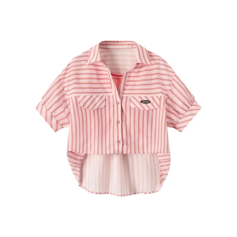 EICHITOO Shirt Women's Pink Stripes-0