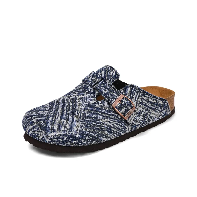 Khadgar Cork Sole Quiet Abrasion Resistant Slip Resistant Closed Toe Slippers Unisex-6