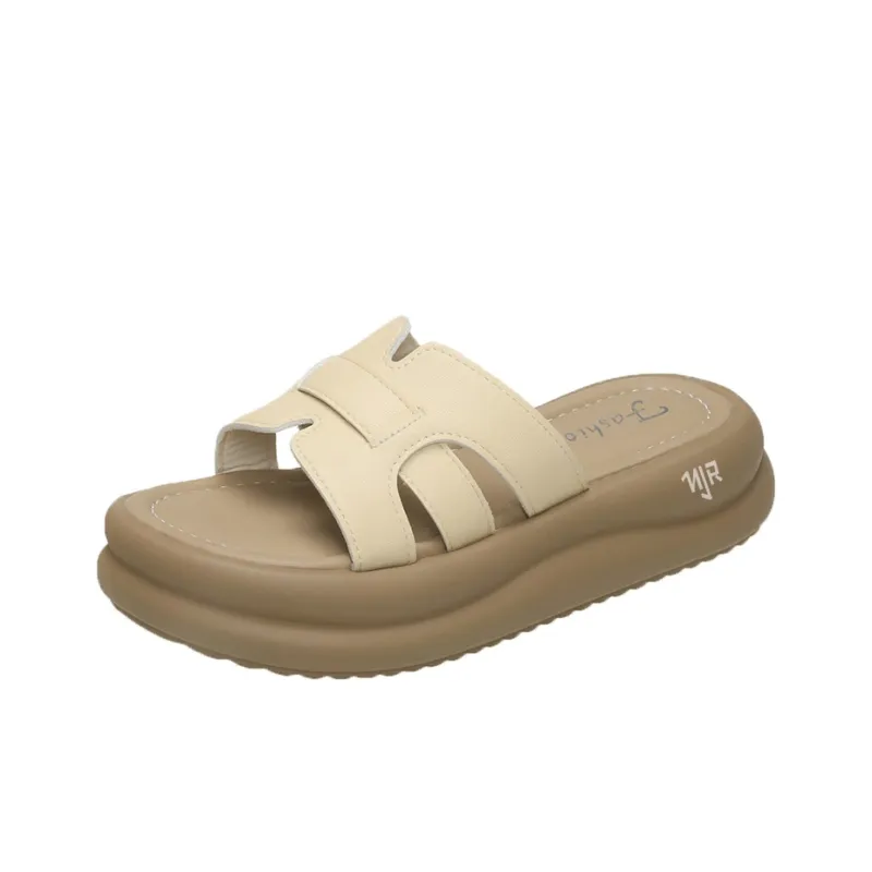NANJIREN Cut Out Quiet Slip Resistant Odor Resistant Abrasion Resistant Quick Dry Antibacterial Slide Slippers Women's-5
