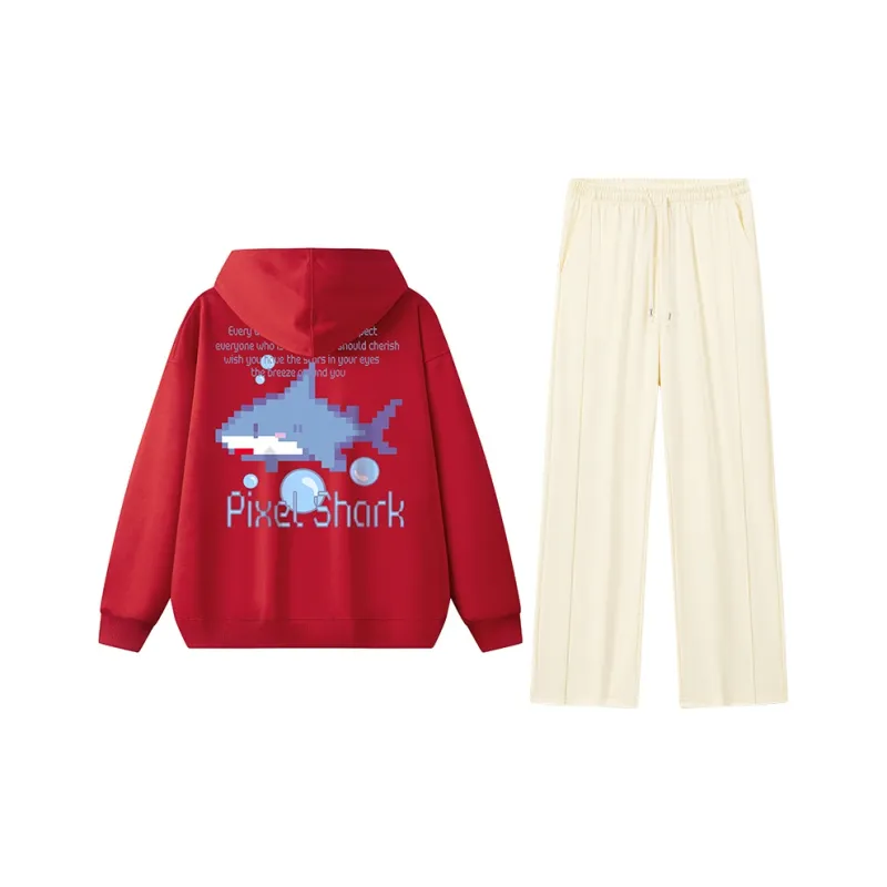 Small Columns Under The Sea Sweatshirt Set Unisex-44