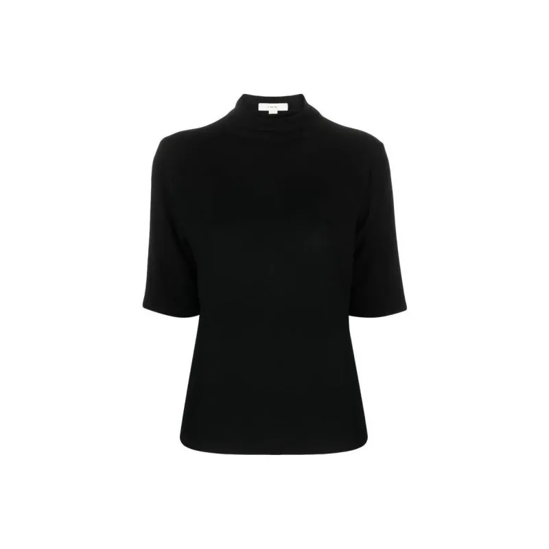 VINCE Elbow Sleeve Roll neck Top-0