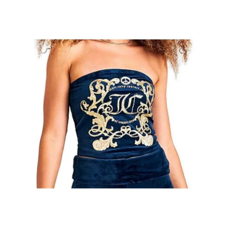 Juicy Couture Strapless Tops Women's Blue-0