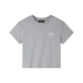 A.P.C Logo Embroidered Crewneck T Shirt