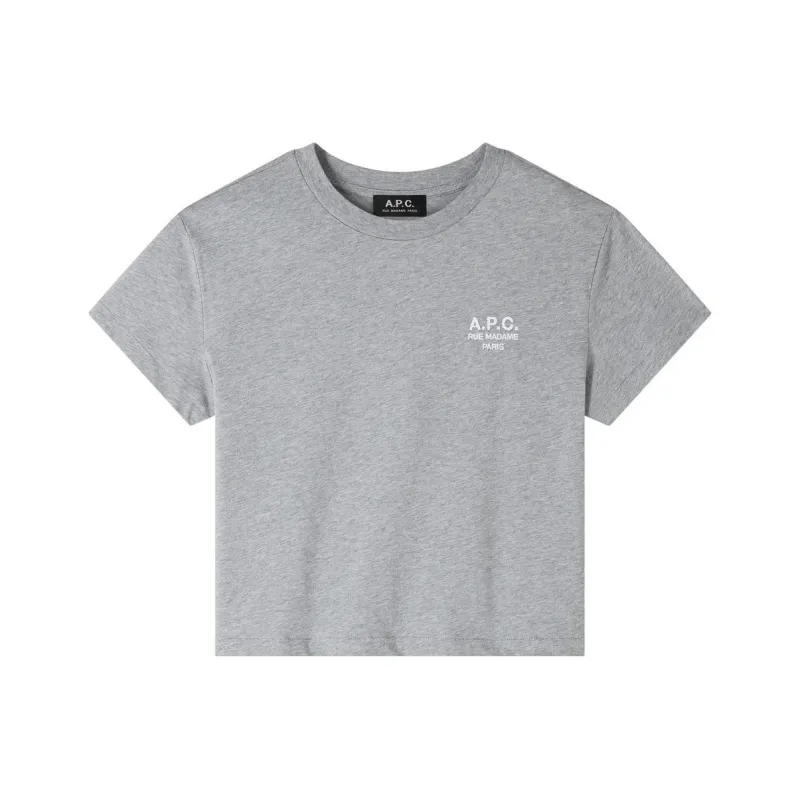 A.P.C Logo Embroidered Crewneck T Shirt-0